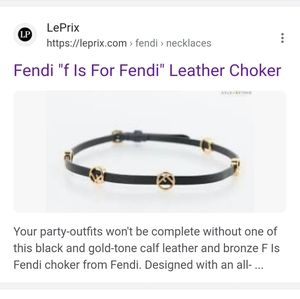 Authentic Fendi leather choker/ bracelet in Black